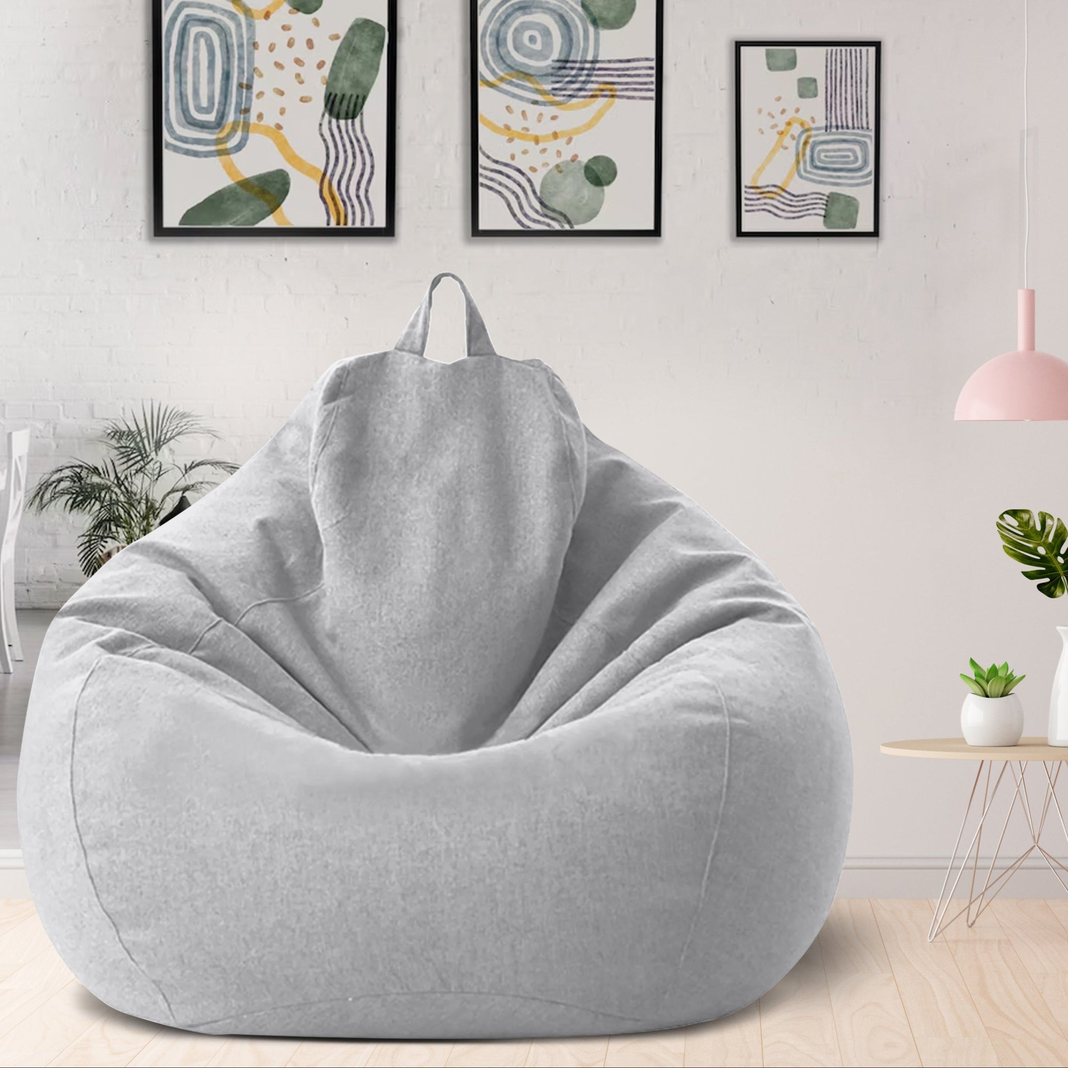 Linumo – Sitzsack Leinen ergonomisch – ideal für Zuhause