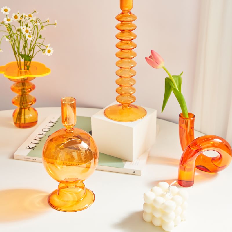 Lunavo – Hydroponisk vase & lysestage i glas i loop-design