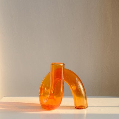 Lunavo – Hydroponisk vase & lysestage i glas i loop-design
