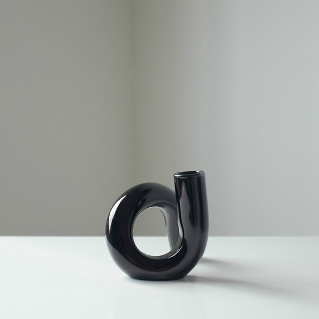Lunavo – Hydroponisk vase & lysestage i glas i loop-design