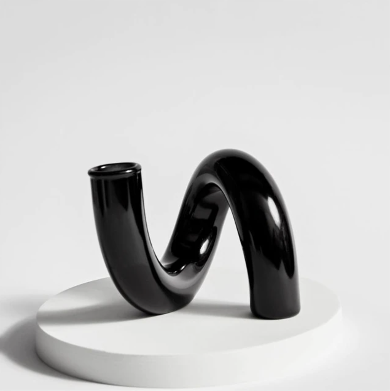 Lunavo – Hydroponisk vase & lysestage i glas i loop-design