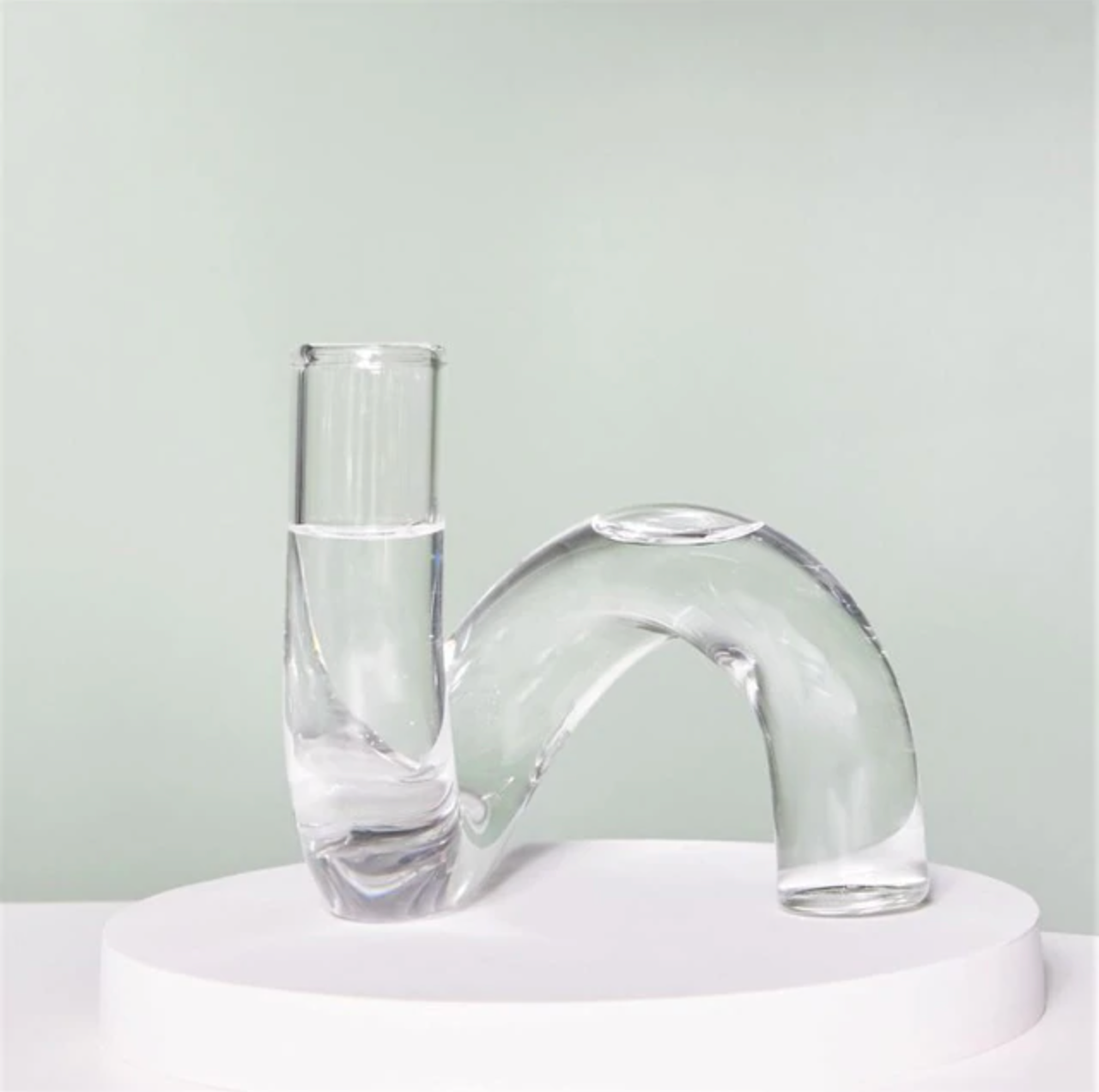 Lunavo – Hydroponisk vase & lysestage i glas i loop-design