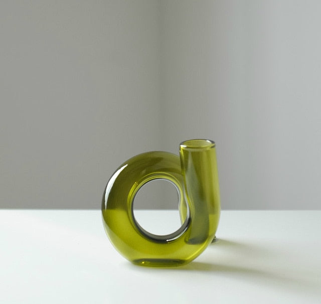 Lunavo – Hydroponisk vase & lysestage i glas i loop-design