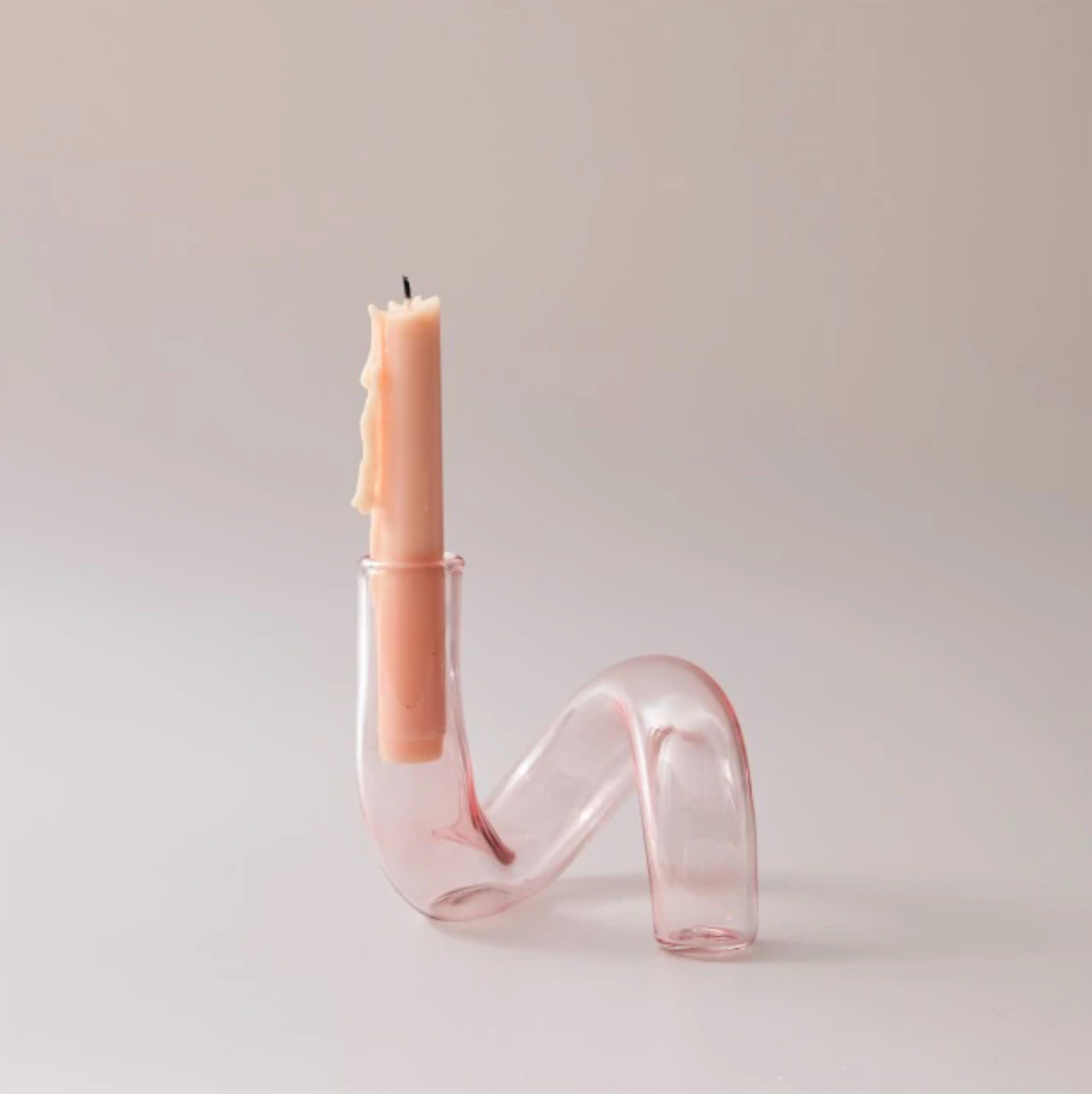 Lunavo – Hydroponisk vase & lysestage i glas i loop-design