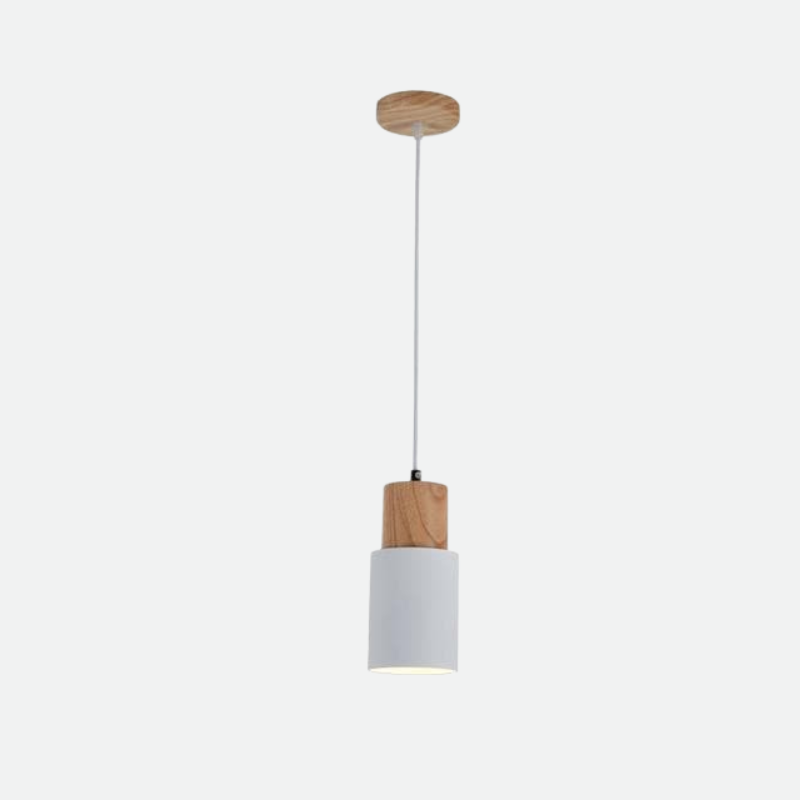 Suspension cylindrique en bois et métal Ingrid