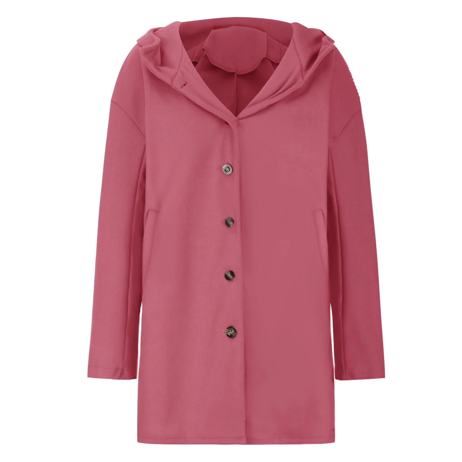 Damen Wintermantel mit Knöpfen & Taschen – stilvoll & kuschelig warm