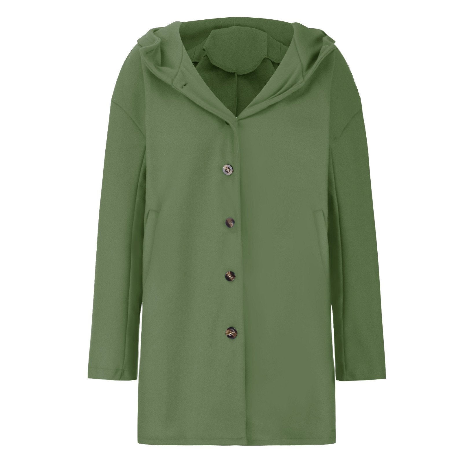 Damen Wintermantel mit Knöpfen & Taschen – stilvoll & kuschelig warm