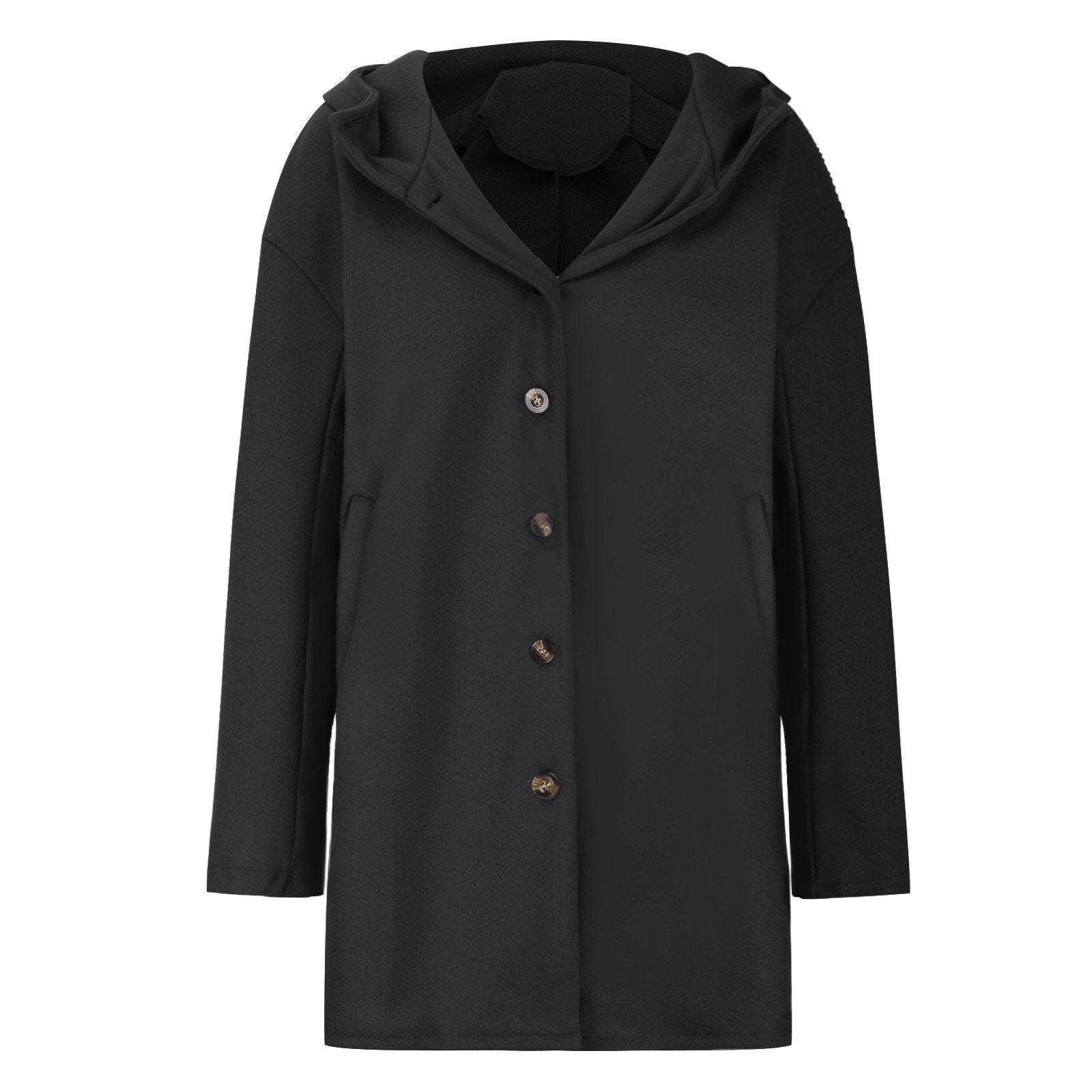 Damen Wintermantel mit Knöpfen & Taschen – stilvoll & kuschelig warm