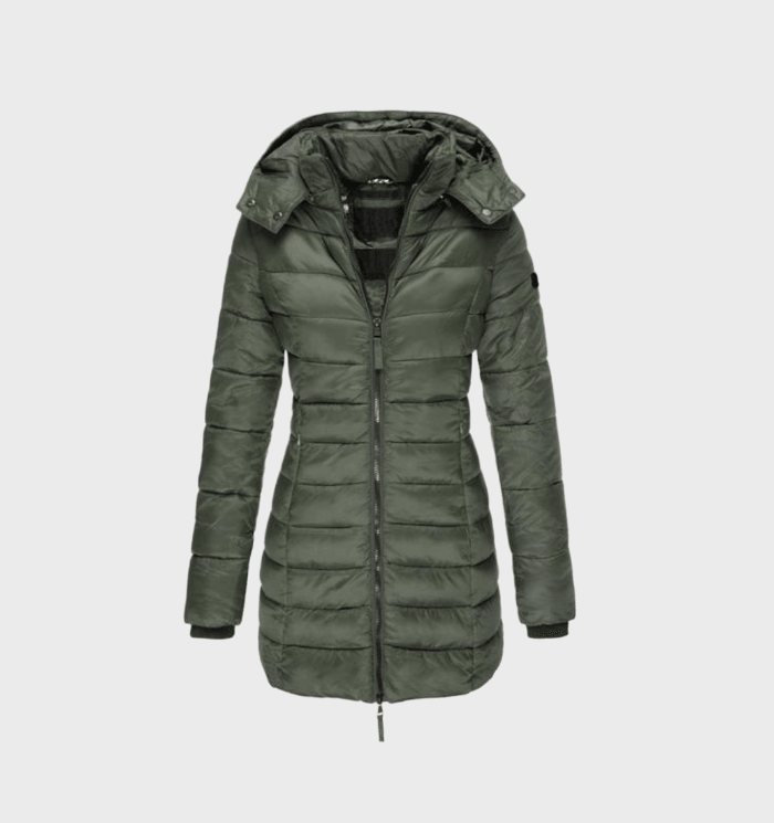 Damen Steppjacke mit Kapuze – Stilvoll, Mittellang & Gefüttert