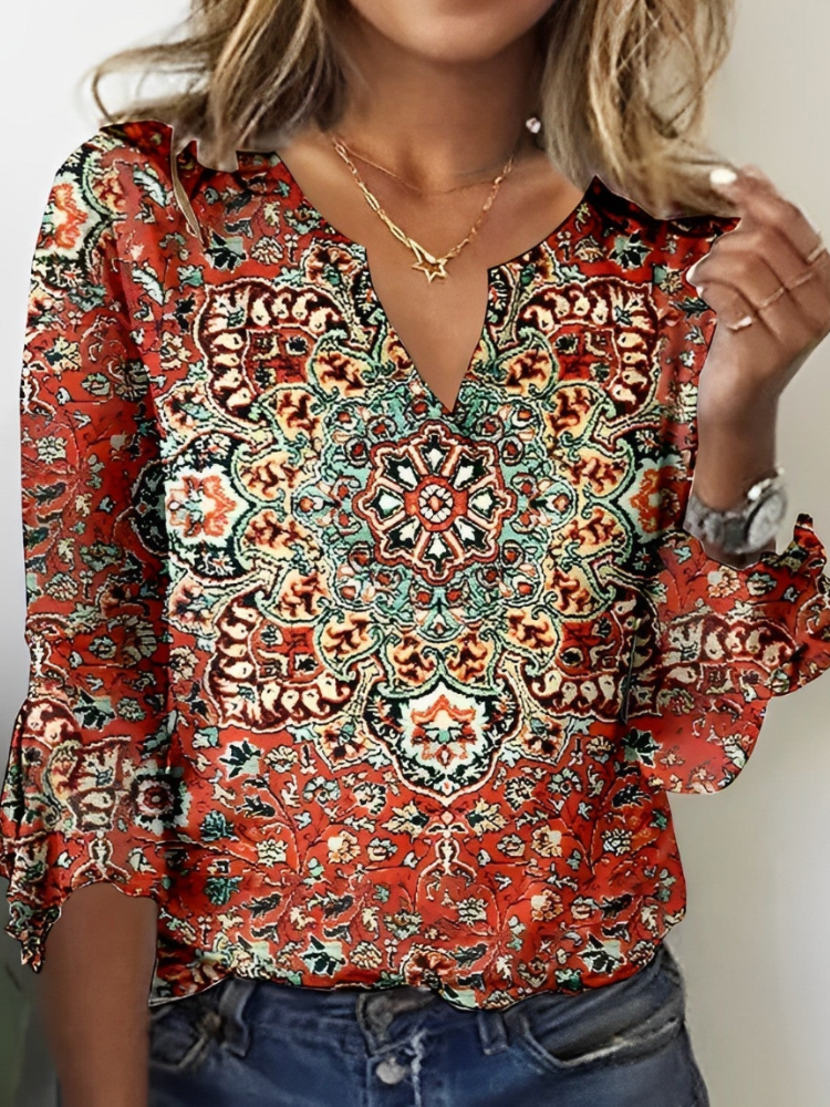 Buntes Top mit Druck - Adelheid