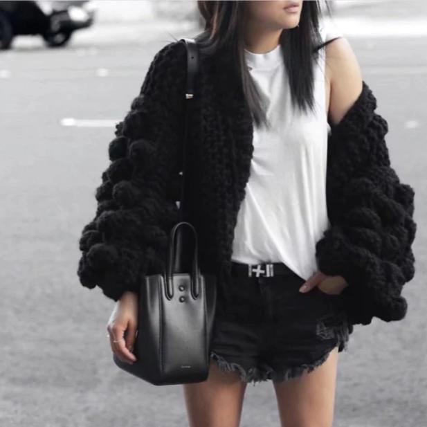 Devako Jennifer | Groft håndstrikket cardigan sweater