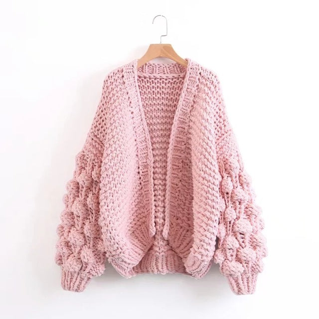 Devako Jennifer | Groft håndstrikket cardigan sweater