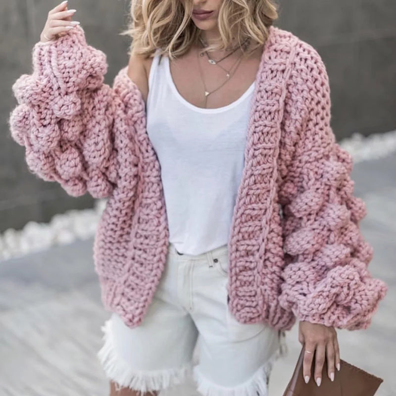 Devako Jennifer | Groft håndstrikket cardigan sweater