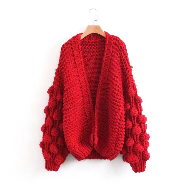 Devako Jennifer | Groft håndstrikket cardigan sweater