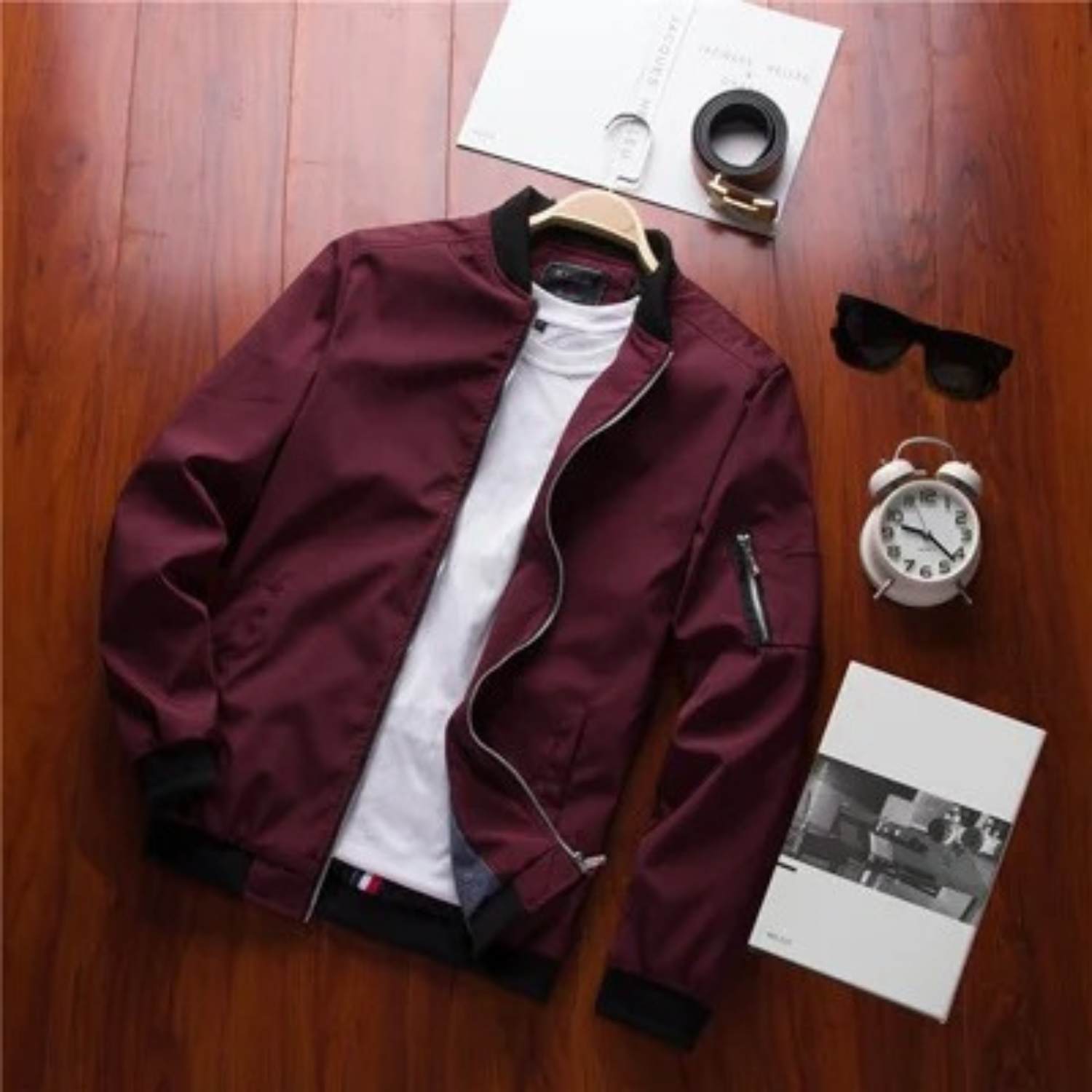 Ansgar - Taillierte Jacke Maroon für Herren