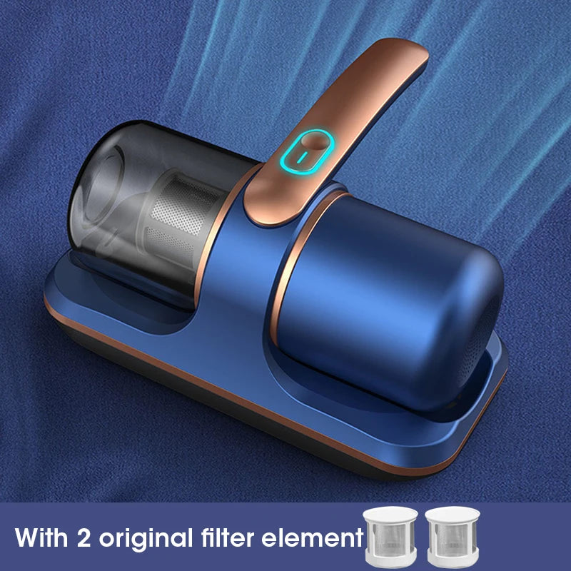 Aspirateur à main sans fil pour élimination des acariens avec lumière UV, 12 kPa, adapté aux allergiques