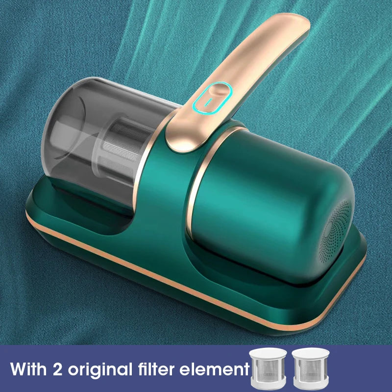 Aspirateur à main sans fil pour élimination des acariens avec lumière UV, 12 kPa, adapté aux allergiques