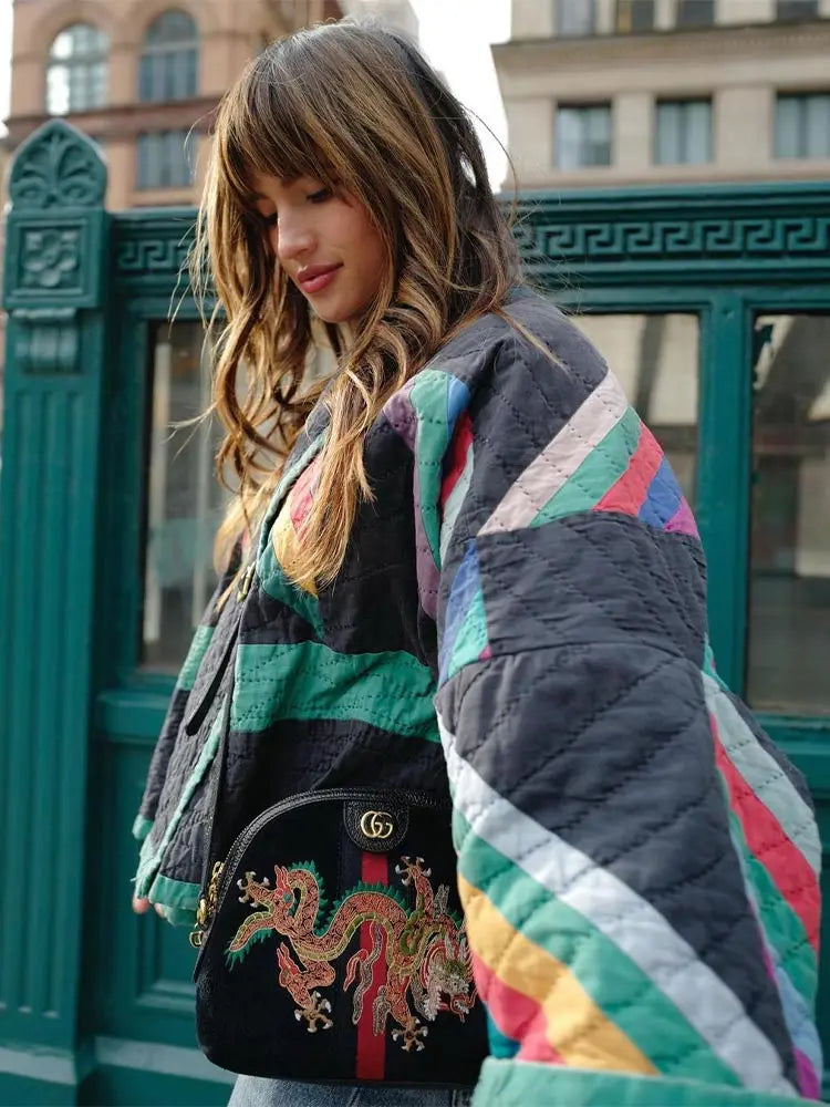 Giacca Willa | Giacca trapuntata vintage boho alla moda per donne