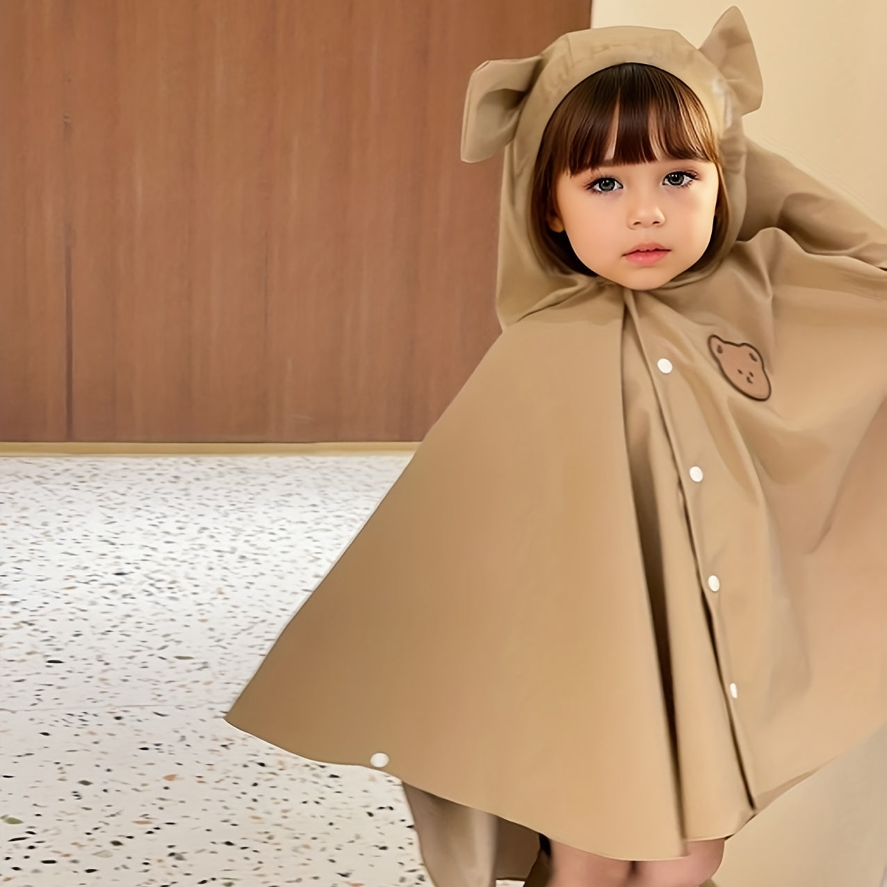 Kinder Regenjacke mit Bären- oder Hasenmotiv – Wasserdicht & Leicht