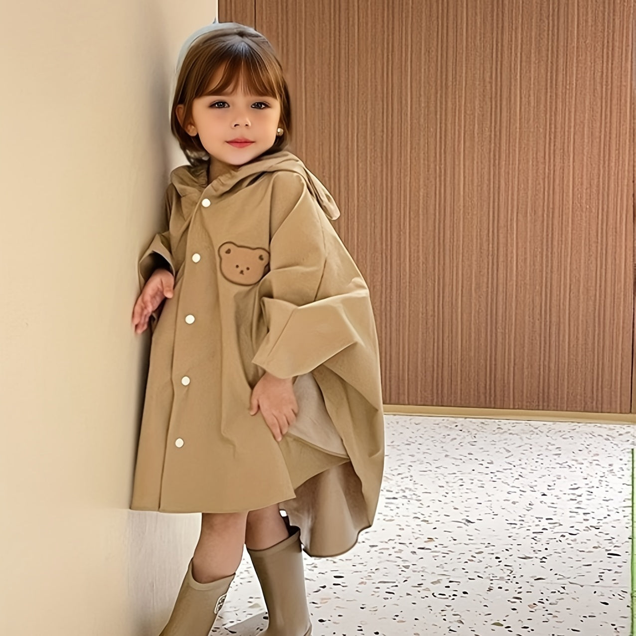 Kinder Regenjacke mit Bären- oder Hasenmotiv – Wasserdicht & Leicht