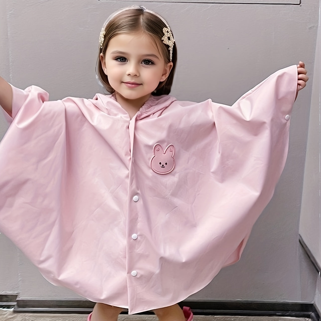 Kinder Regenjacke mit Bären- oder Hasenmotiv – Wasserdicht & Leicht