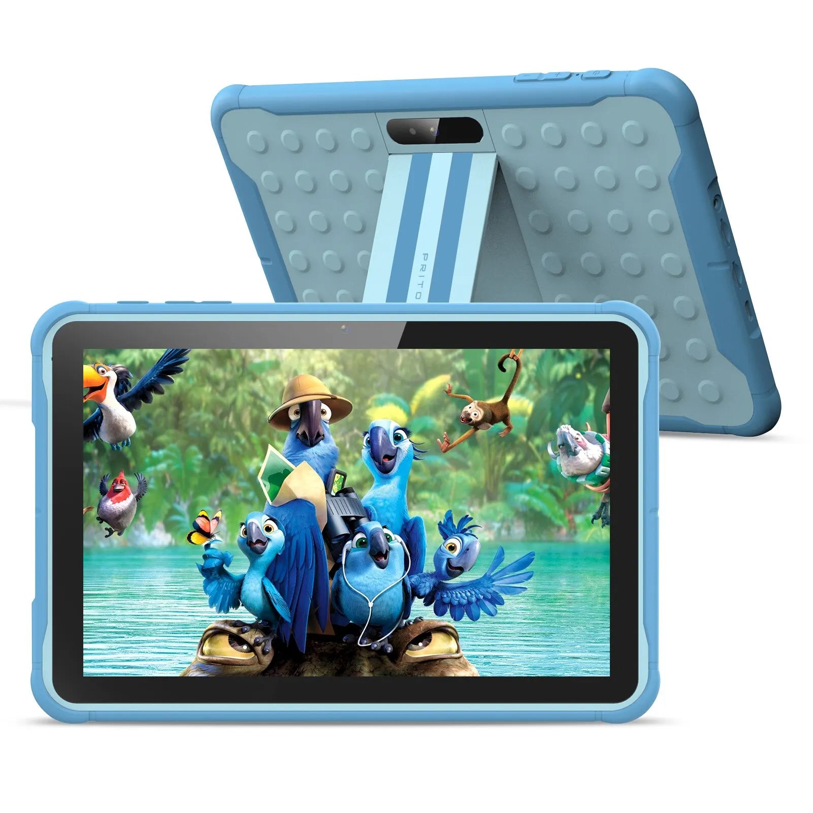 Pritom – Kinder-Tablet 10 Zoll Android 13, 64GB Speicher mit Schutzhülle