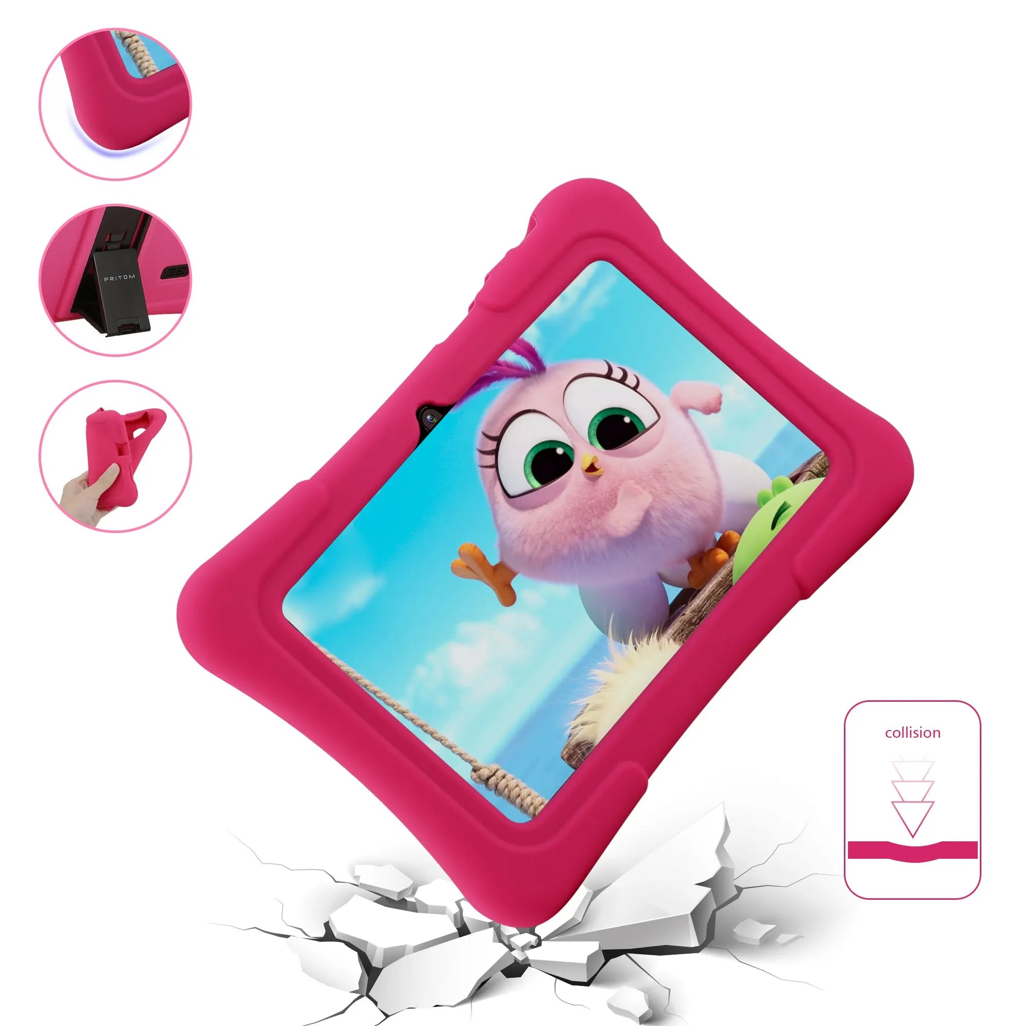 Pritom – Kinder-Tablet 7 Zoll Android 10, 32GB Speicher mit Lernsoftware