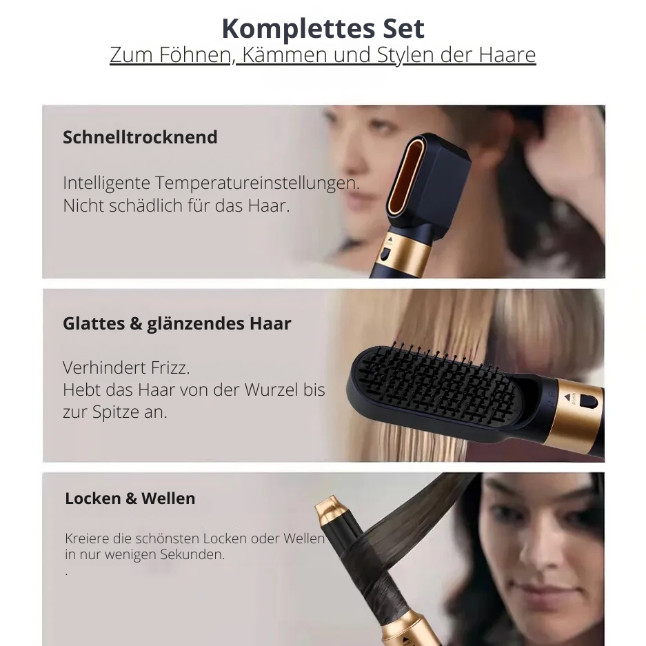 StyleSavvy | Haarstyler 5-in-1 | Leistungsstarke 1000W | Ionen-Technologie