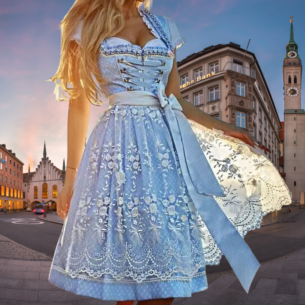 Devako Lilibeth – Wunderschöne Deluxe Tracht mit Schürze und Bluse für Damen