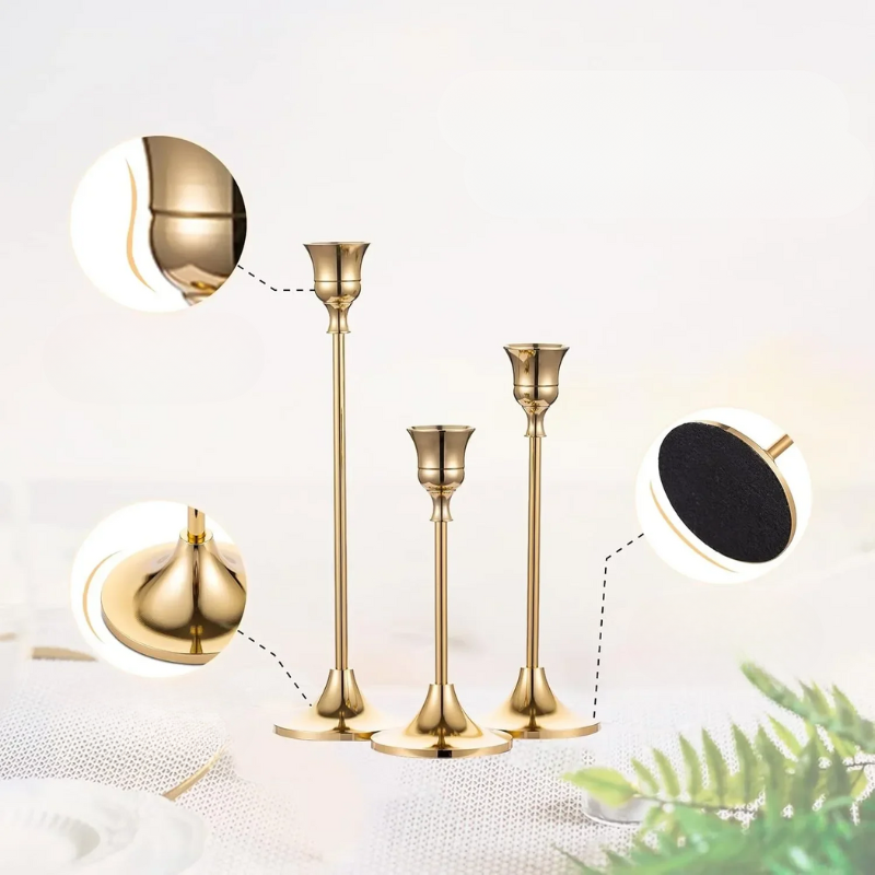 Verträumte Lichter - Goldene Kerzenständer für eine romantische Atmosphäre