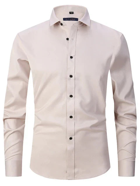 Camicia slim fit elastica senza pieghe - Devako Mark
