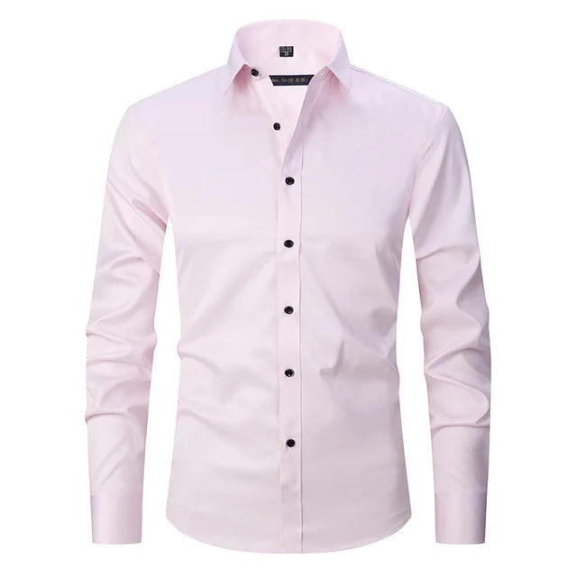 Camicia slim fit elastica senza pieghe - Devako Mark