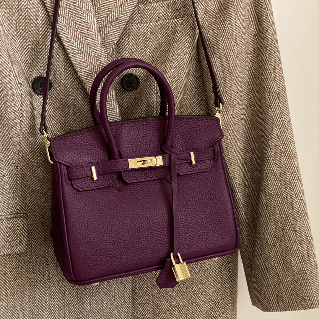 Lederhandtasche für Damen mit Schloss