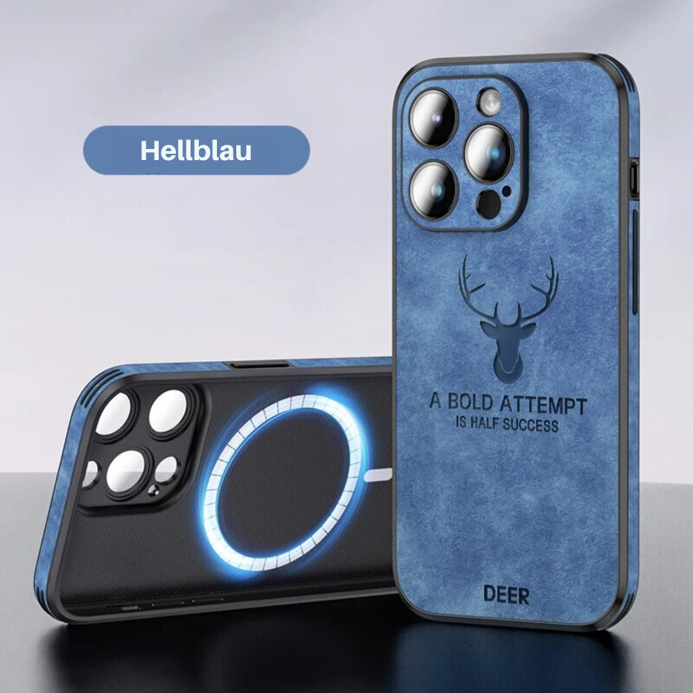 Deer – iPhone-Hülle Leder stoßfest & elegant – ideal für Alltag & Büro