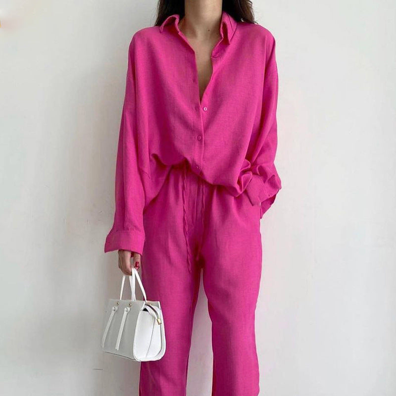 Adelyn - Ohrenset mit Bluse und weit geschnittener Hose