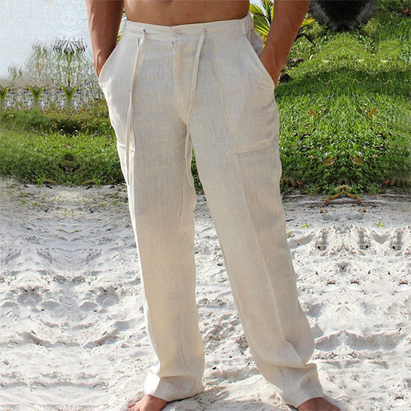 Pantaloni estivi di lino per uomo – Casual e traspiranti