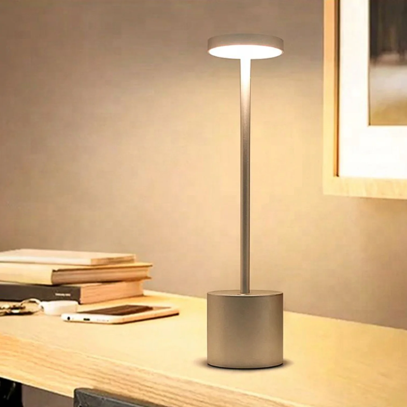 Lumivio – Trådløs LED-bordlampe med dæmpning, metal, bærbar
