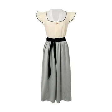 Alpenherz – Dirndl Baumwolle Weiß mit Schürze – Damen für Feste
