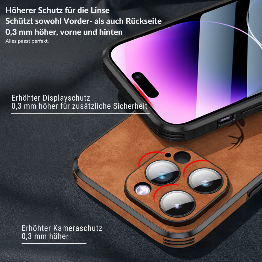 Deer – iPhone-Hülle Leder stoßfest & elegant – ideal für Alltag & Büro