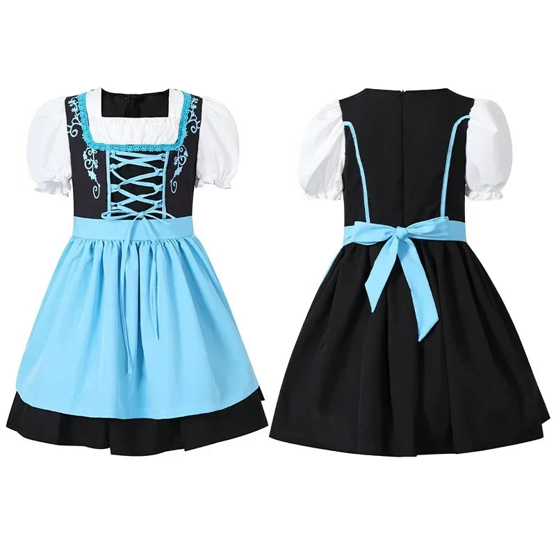 BavariaKids – Mädchen Dirndl Kleid mit Schürze – Perfekt fürs Oktoberfest