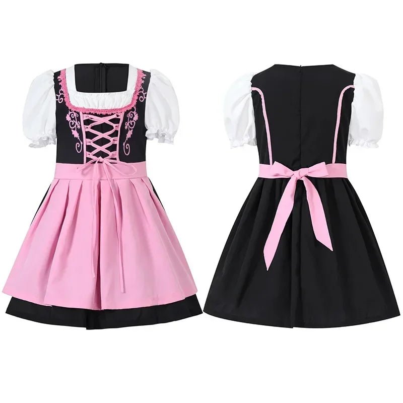 BavariaKids – Mädchen Dirndl Kleid mit Schürze – Perfekt fürs Oktoberfest
