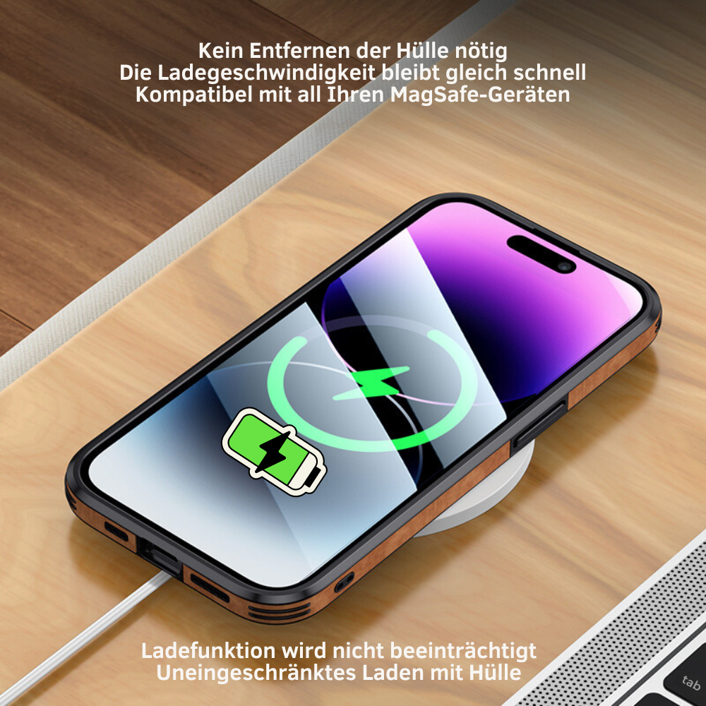 Deer – iPhone-Hülle Leder stoßfest & elegant – ideal für Alltag & Büro