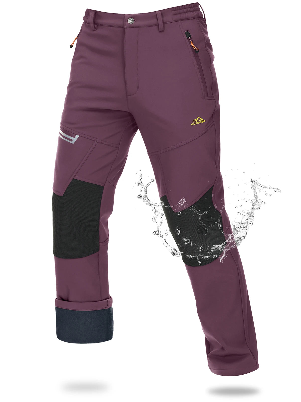 Magcomsen – Pantaloni da sci softshell da uomo, impermeabili e caldi per l'inverno
