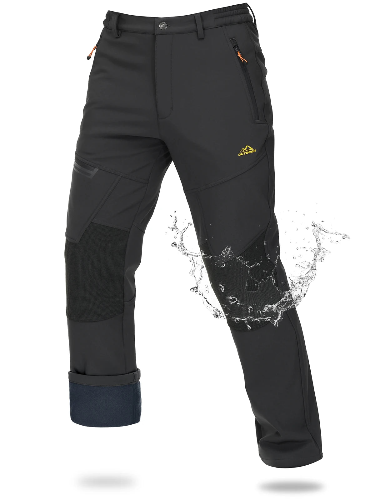 Magcomsen – Pantaloni da sci softshell da uomo, impermeabili e caldi per l'inverno