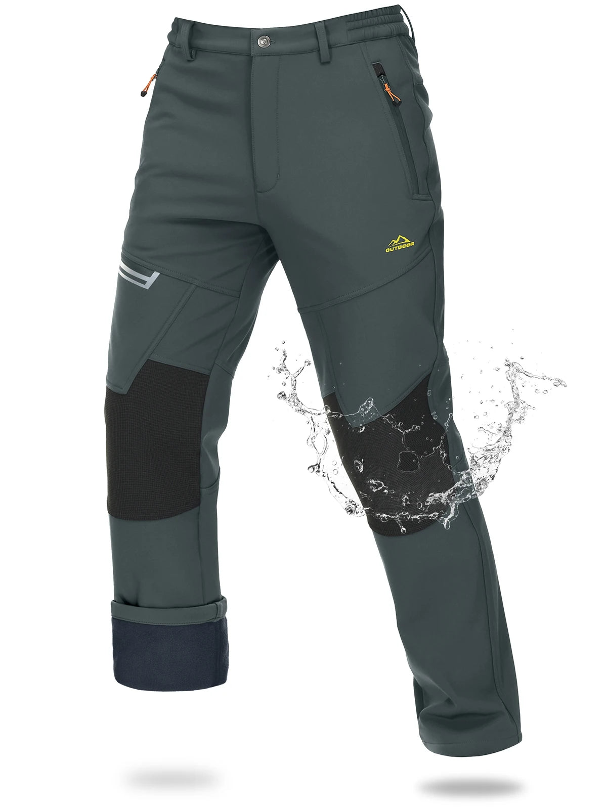 Magcomsen – Pantaloni da sci softshell da uomo, impermeabili e caldi per l'inverno