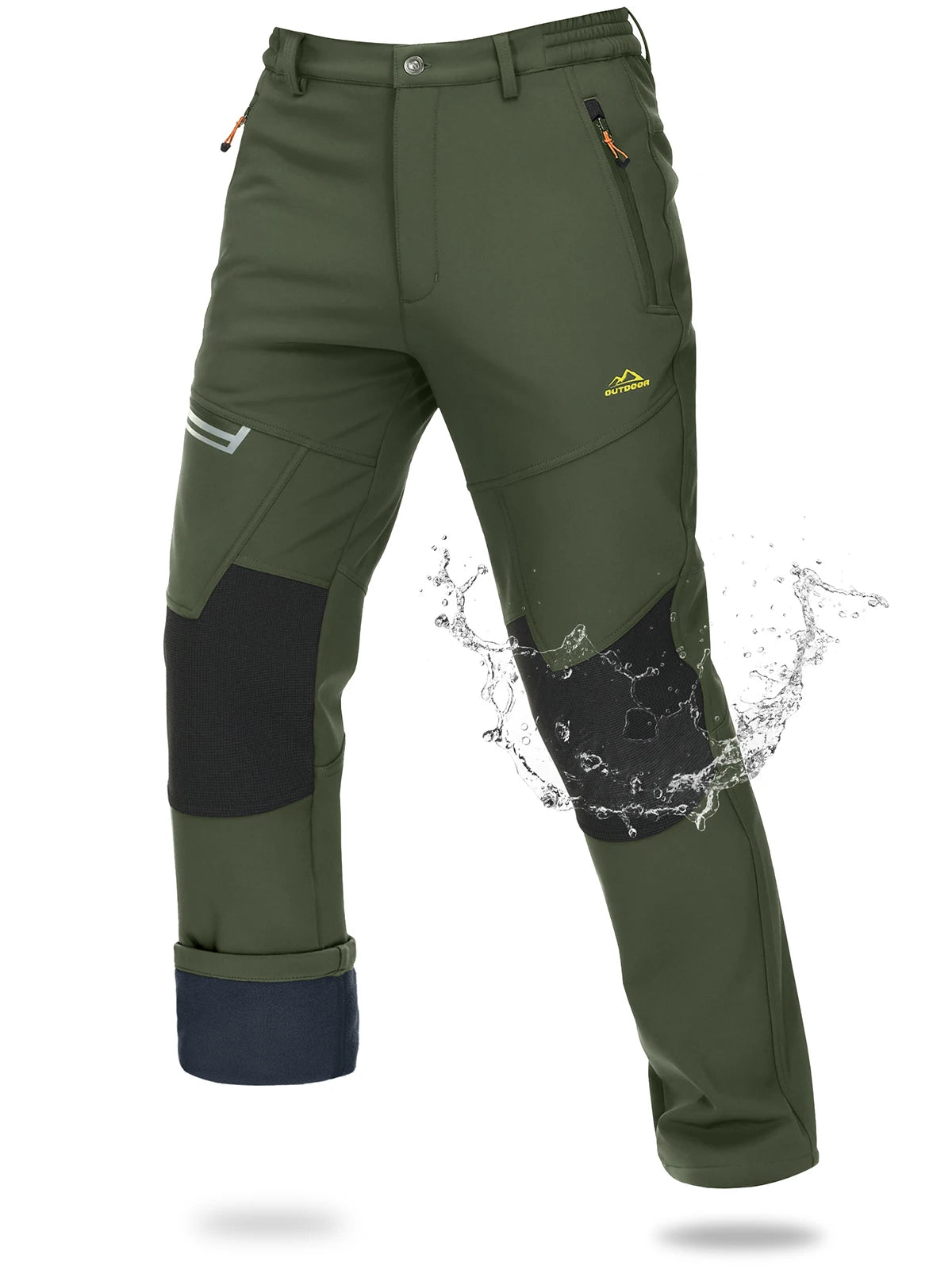 Magcomsen – Pantaloni da sci softshell da uomo, impermeabili e caldi per l'inverno