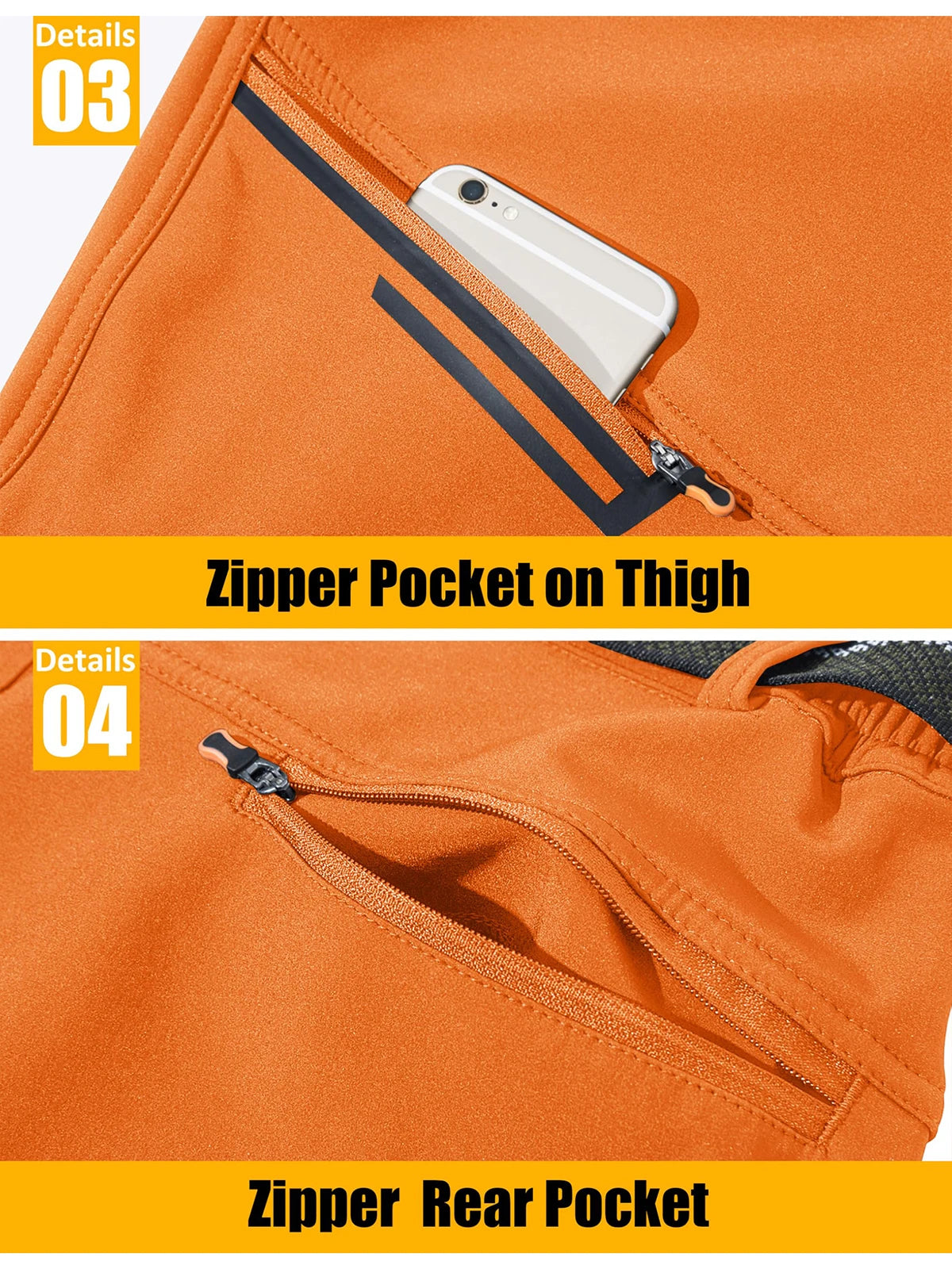 Magcomsen – Pantaloni da sci softshell da uomo, impermeabili e caldi per l'inverno