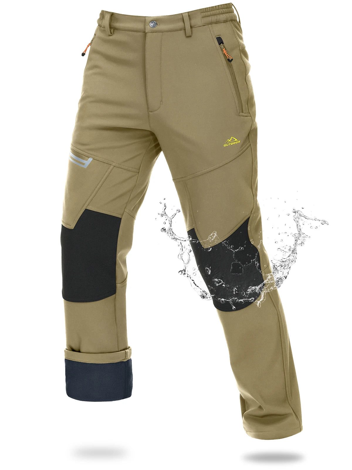 Magcomsen – Pantaloni da sci softshell da uomo, impermeabili e caldi per l'inverno