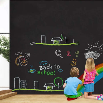 Ensemble tableau magnétique mural pour enfants 45x100 cm, amovible et autocollant