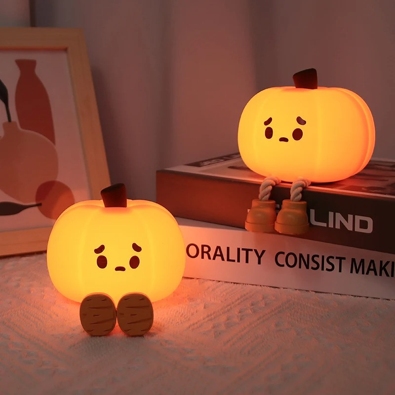 GlowBuddy – Herbstzauber Kürbis Nachtlampe mit Touch & 3 Helligkeitsstufen